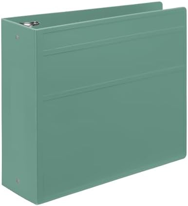 Carstens 4-Inch Heavy Duty 3-Ring Binder - Side Opening, Mint, Durable Plastic, No-Gap Rings, Waterproof Cover, No Pockets, Holds 600 US Letter Sheets, BPA-Free, Made in USA (1844-3R), Case of 10 - Image 2