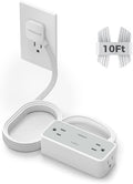 TESSAN Extension Cord 10 FT, Power Strip with 900J Surge Protection, Grey by TESSAN