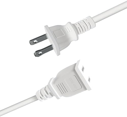 Safe Extension Cord 15FT White 2 Prong 125V 10A ETL Listed (1 Pack) by UVTaoYuan