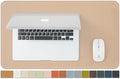 Cork Desk Mat - Small Dual-Sided Desk Pad for Office and Home - Desk Organization and Accessories - Ideal for Large Mouse Pad and Small Desk Mats on Top of Desks(Apricot,23.6"x 13.8") by HOMIEAZICOZI