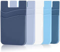 SS Card Holder for Phone Case - Silcone Stick On Credit Card Phone Wallet for Men & Women, Ultra-Thin & Portable, Compatible with iPhone/Android/Samsung Galaxy, Holds Cards & Cash, Hands-Free (5 pack) by SS