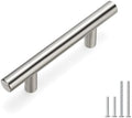 homdiy 5 Pack | Brushed Nickel Cabinet Hardware 2-1/2in Hole Centers Drawer Pulls Kitchen Cupboard Euro T Bar Dresser Pulls 201SN by homdiy