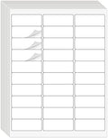 1" x 2-5/8" Address Labels 1500 Labels Sticker Paper for Laser/Ink Jet Printer mailing Labels 8.5"×11" White 30 per Sheet by Batrical