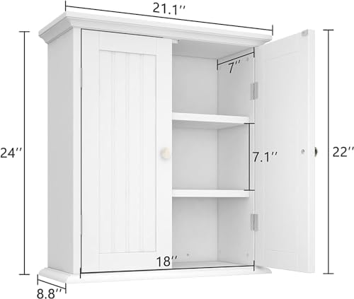 ChooChoo Bathroom Wall Cabinet Set of 2, Over The Toilet - Image 3
