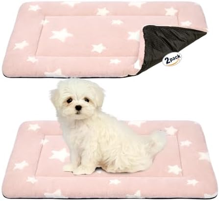 Mora Pets Dog Crate Pad Washable Cat Dog Bed for Crate Flat Pet Kennel Mat by MoraPets