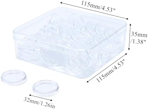 Clear Discbound Discs Set 50pcs 32mm Plastic Expansion Rings with Clear PP Holder PC Book Binding Discs for Disc Bound Notebook Planner Binder Accessories Note-Taking System (32mm) - Image 6