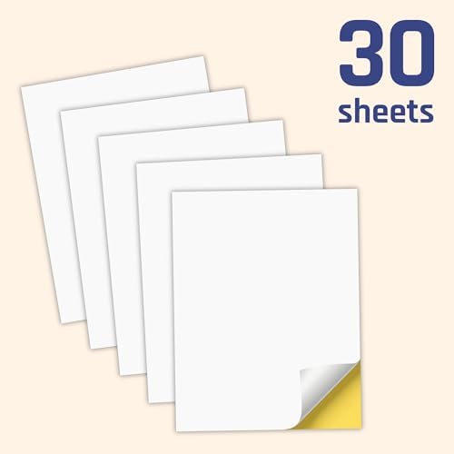 Sticker Paper for Printer, Printable Matte White Sticker - 30 Sheets - Image 3