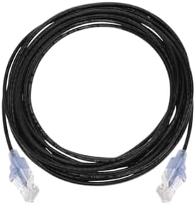 Monoprice Cat6A Ethernet Patch Cable -Snagless RJ45, 550Mhz, 10G, UTP, Pure Bare Copper Wire, 30AWG,Black - SlimRun Series, 20 Feet (Pack of 12) - Image 4