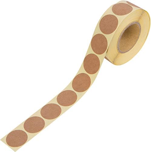 Camp Galaxy 1 Inch Natural Brown Kraft Stickers (1000 Total) - Round Blank Stickers for Store Owners, Crafts, Organizing, Jar and Canning Labels, Price Tags - Image 3