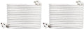 Amazon Basics Indoor Extension Cord, 3 Prong Outlet Extender Power Cord, 13 Amps, 125V, 25 Ft, White, 2 Count (Pack of 8) by AmazonBasics