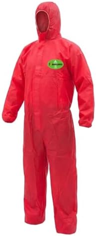 Painting Protective Suit, SMS Full Body Hazmat Suits Coveralls with Hood and Elastic Wrists for Mechanic Work by RAYGARD