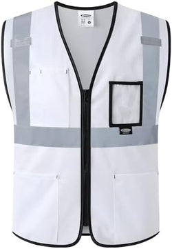 JKSafety Safety Vest for men women Hi Vis Vest with Pockets and Zipper High Visibility Construction Vests BX310 by JKSafety