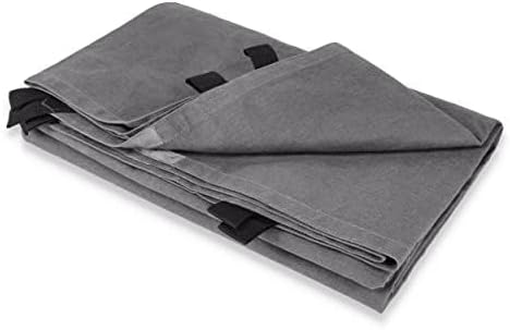 WHITEDUCK 8'x16' Canvas Tarp 18 oz/37 Mil Heavy Duty Water Repellent UV Resistant, Rustproof Grommets, Industrial & Commercial Use Cloth Tarp (Finished Size: 7'6"x15'6", Grey) - Image 4