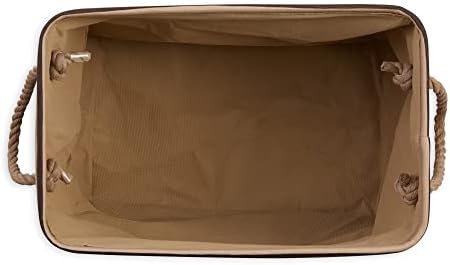 Bone Dry Pet Storage Collection Striped Paw Patch Bin, Medium Rectangle, Brown - Image 3