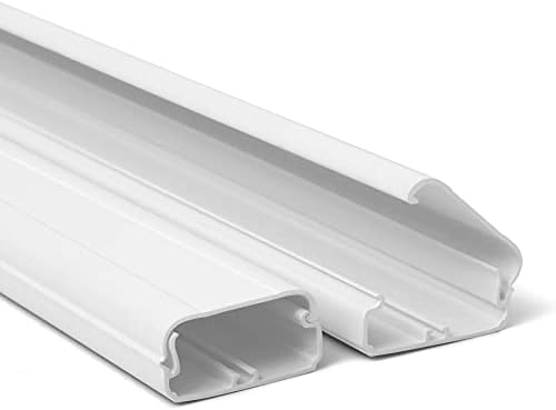 ZhiYo 63in White Cord Cover, TV Cord Hider for Wall Mount, 1.5inW x 0.75inH by ZhiYo