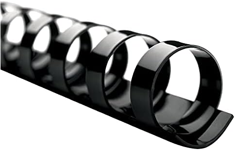 GBC 4000104 CombBind Standard Spines, 3/4" Diameter, 160 Sheet Capacity, Black (Box of 100) by GBC