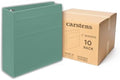 Carstens 4-Inch Heavy Duty 3-Ring Binder - Side Opening, Mint, Durable Plastic, No-Gap Rings, Waterproof Cover, No Pockets, Holds 600 US Letter Sheets, BPA-Free, Made in USA (1844-3R), Case of 10 by Carstens