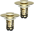 Hibbent 2 PCS Upgraded 3 in 1 Bathroom Sink Drain Strainer, Pop Up Stopper by Hibbent