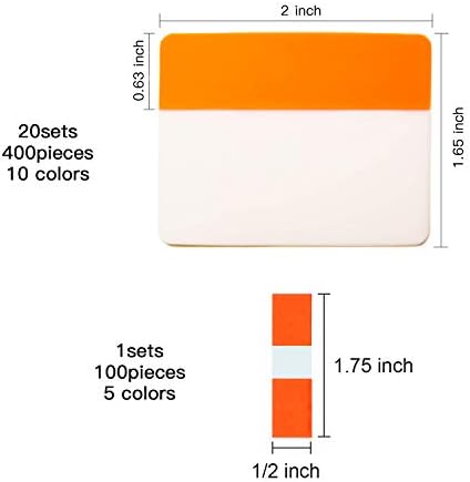 500 Pieces Tabs 2 Inch Sticky Index Tabs, Writable and Repositionable - Image 2