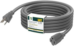 EP 50 FT Outdoor Extension Cord, 16/3 SJTW Heavy Duty Grey, ETL Listed by ENERGYPRO