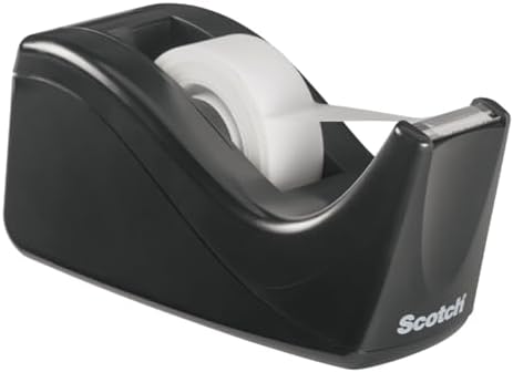 Scotch Desktop Tape Dispenser, Black Two-Tone, 1 Dispenser/Pack (C60-BK) by Unknown
