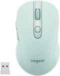 USB Wireless Mouse for Laptop PC Mac, 2.4GHz Cordless Mouse-Mint Green by wegear