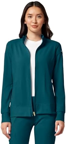 Cherokee iFlex Scrub Jacket for Women 2 Pocket Zip Front by Cherokee