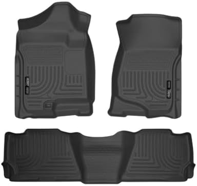 Husky Liners Weatherbeater Floor Mats | Fits 2007-2014 Cadillac Escalade, Chevrolet Tahoe & GMC Yukon | Front & 2nd Row, 3-pc Black - 98251 by HuskyLiners%C2%AE