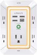 Wall Charger, Surge Protector, QINLIANF 5 Outlet Extender with 4 USB Ports by QINLIANF