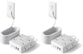 SUPERDANNY Extension Cord,Flat Plug Surge Protector Power Strip,20Ft (Pack of 2) by SUPERDANNY