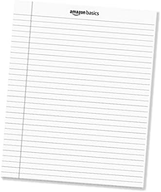 Amazon Basics Legal/Wide Ruled 8-1/2 by 11-3/4 Legal Pad, White, 600 Count (12 Pack of 50 Sheets) - Image 2
