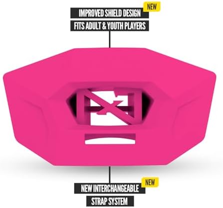 Nxtrnd One Pro Football Mouth Guard, Interchangeable Strap, Fits Adult & Youth (Pink) - Image 3