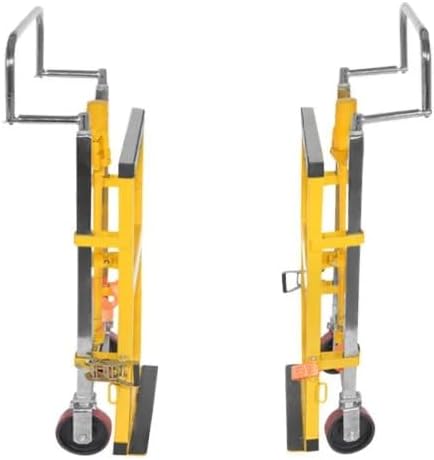 4,000 lb. 2-Piece Yellow Steel Machinery/Vending Machine Transporter with 190" Straps and 6" Casters - Image 4