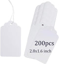joycraft 200Pcs Gift Tags with String Attached 2.8x1.6 in White Price Tags by joycraft