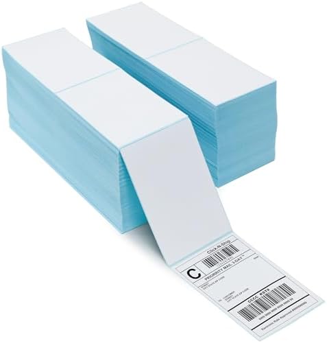 L Liked 4000 Fanfold 4 x 6 Thermal Labels, Perforated, Commercial Grade by LLIKED