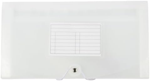 JAM PAPER Accordion Folders - 13 Pocket Plastic Expanding File - Check Size - 5 x 10 1/2 - Clear - 2/Pack - Image 3