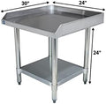 30" Deep x 24" Long Stainless Steel Equipment Stand with Undershelf - Express KitchQuip NSF Certified 18 Gauge Grill & Appliance Stand for Commercial Kitchens by ExpressKitchQuip