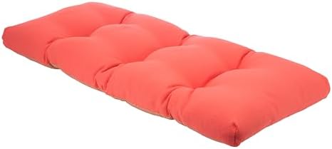 Klear Vu The Gripper Omega Non-Slip Tufted Bench Cushion for Indoor Furniture, Assembled in USA, Entryway Storage, Bay Window, Corner Nook or Piano Seat, 33 Inches, Solid Coral - Image 5