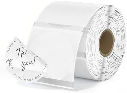 MUNBYN 2.25x1.25 Transparent Thermal Labels, 500 Sheets/1 Roll,Glitter by MUNBYN