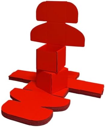 30 Pack 4x4x3.5 in Red Shipping Boxes by Unknown