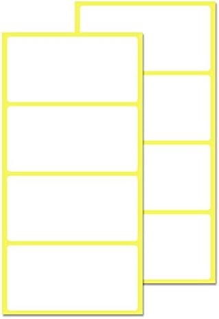 4" x 2", Labels Stickers for Storage Bins - Matte White (800 Pack) by TownStix