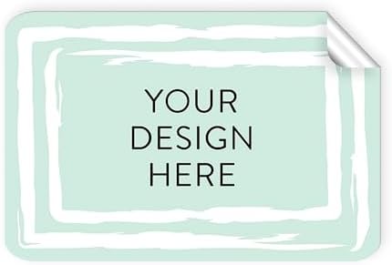 100 Custom Vinyl Stickers - Upload Your own Image, Text, Design, Logo - Personalized Logo Labels for Handmade, Packaging, Bottle, Jars, Candle, Brand Stickers (Mint, 6x4) by DayStarCustomDesigns