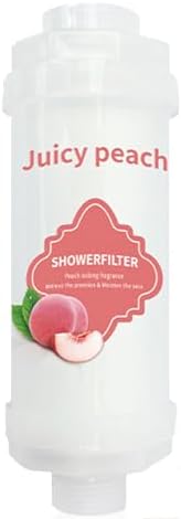 Shower Filter Vitamin C for Hard Water Filter Shower Aromatherapy Bathroom Accessories Remove Chlorine Fluoride Heavy Metals Improves Skin Condition Protects Hair Peach Scent by Unknown