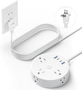 10FT 2 Prong Power Strip, Yozisital 2 Prong to 3 Prong Outlet Adapter by Yozisital