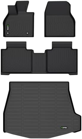 All Weather Car Floor Mats & Cargo Liner Set for Subaru Solterra 2023 2024 2025 2026/ bZ4X 2023 2024 2025 Custom Fit Accessories - Black by HAFIDI