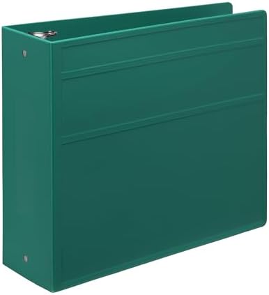 Carstens 4-Inch Heavy Duty 3-Ring Binder - Side Opening, Teal, Durable Plastic, Precision No-Gap Rings, Waterproof Cover, No Pockets, Holds 600 US Letter Sheets, BPA-Free, Made in USA (1847-3R) by Carstens