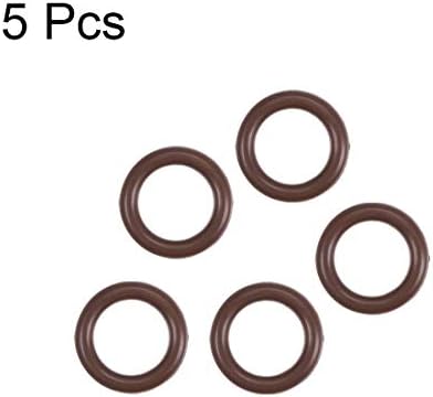 uxcell Fluorine Rubber O-Rings 12mm OD 8mm ID 2mm Width, Metric FKM Sealing Gasket, Pack of 5 - Image 2