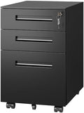DEVAISE 3 Drawer Mobile File Cabinet, Fully Assembled Except Casters by DEVAISE