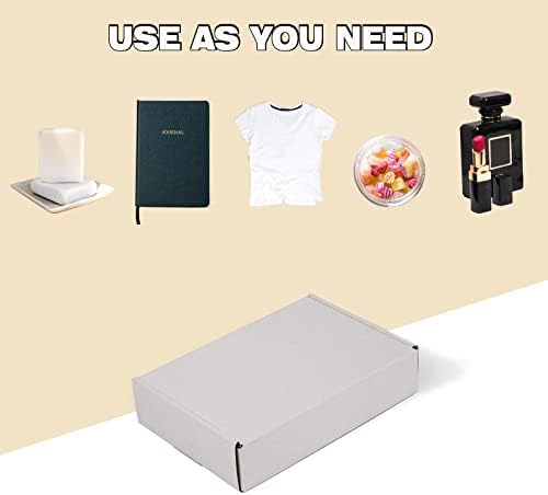 9x6x2 Inches Shipping Boxes Pack of 25, White Corrugated Cardboard Boxes for Small Bussiness - Image 5