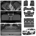 Cartist Floor Mats for 2015-2020 Chevy Tahoe & GMC Yukon Denali | SLE | SLT (7 Seats, Not for Yukon XL), All Weather Cargo Liner for Tahoe Accessories, Heavy Duty TPE Car Mats, Car Accessories by cartist